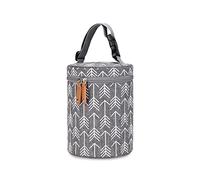 SONARIN Sac Isotherme pour Biberon,Sac de Bouteille Isolé Portable Porte Biberon Isotherme Sac de Rangement Isolé Grande Capacité avec Poignée pour Voyage,Chaud et Froid(Gris)