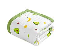 SONARIN Serviette de Bain pour Bébé,100% Mousseline Coton Couvertures pour Bébé,6 Couches Couvertures d’emmaillotage Ultradoux Respirante pour Garçons et Filles 110 x 110 cm Super Absorbant(Vert)