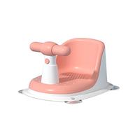 SONARIN Siège de Bain pour Bébé,Anneau de Bain Bébé Antidérapante Siège de Baignoire Siege de Douche Bebe Fauteuil de Bain avec Haut Dossier & 4 Ventouses pour Bébé 6-18 Mois(Rose)
