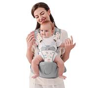 SONARIN Simple Porte-bébé Siège de Hanche, Multifonctionnel Respirant Avant Echarpe de Portage Ventral Ergonomique pour Nouveau-né 0-36 Mois (Gris)