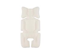 SONARIN Universel Coussin de Siège pour Poussette,Doux Épais Coussin de Poussette Bébé Réducteur de Landau Réversible pour Poussettes Siège Voiture Chaise Haute(Beige-Rayures)