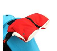 SONARIN Universel Poussette Gants,Poussette Protège Mains,Doux Chaud Coupe-Vent et Imperméable Gant,Hiver Antigel Gants(Rouge)