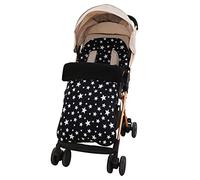 SONARIN Universelle Premium poussette Chancelière,Cosy Toes Doublure polaire,pour Poussette Landau Buggy(Noir)