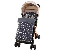 SONARIN Universelle Premium poussette Chancelière,Cosy Toes Doublure polaire,pour Poussette Landau Buggy(Gris)