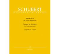 Franz Schubert - Sonate La Majeur Op. posthume D.574 - Partition Violon/Piano