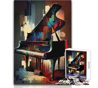 Sonate sereine pour Piano - Puzzle de 1000 pièces pour Adolescents - Activité éducative et logique - Cadeau Unique et Chaleureux - Dimensions 50x75cm