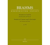 Sonaten in f-Moll Dur für Klarinette und Klavier OP. 120. Spielpartitur mit Stimmen, Urtextausgabe [Import]