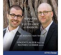 Sonates pour flûte à bec et basson Antonio Vivaldi (Compositeur), Nicolas Chédeville (Compositeur), Johann Friedrich Fasch (Compositeur), Joseph Bodin de Boismortier (Compositeur), Vincent Lauzer (Flûte à bec), Mathieu Lussier (Basson)