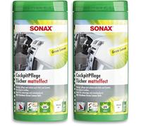 Sonax 04128000 Cockpit Lingettes apaisantes mattef Purr-FECT Green Lemon Boîte, Lot de 50