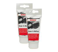 SONAX 2 x 03080000 Chrome pâte de & Aluminium Paste Polisseuse Entretien 75 ML
