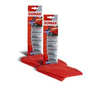 SONAX 2 x 04162000 Chiffon Microfibre extérieur - Le Vernis Soin Professionnel Peluches sans 1 stüc