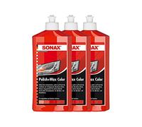 SONAX 3 x 02964000 Polish & Wax Color nanopro Rouge Voiture Polissage Cire 500 ML