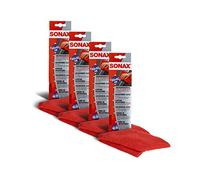 SONAX 4 x 04162000 Chiffon Microfibre extérieur - Le Vernis Soin Professionnel Peluches sans 1 stüc