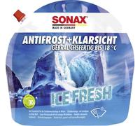 SONAX Antigel + Klarsicht jusqu'à -18 °C Ice Fresh (3 litres) | Nettoyant pour vitres prêt à l'emploi avec parfum ice-fresh tendance pour le lave-glace en hiver.