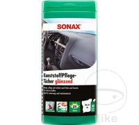 SONAX Boite de 25 lingettes lustrantes pour le nettoyage des plastiques PACK