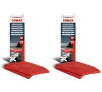 SONAX Chiffon Microfibre extérieur (1 pièce) pour Une Brillance Parfaite sans résidus après lustrage | Réf: 04162000 (Lot de 2)