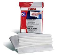 SONAX Chiffonnettes à lustrer (15 pièces) lingettes Robustes pour Entretien sans Rayures et Brillance optimale | Réf: 04422200