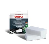 SONAX Effaceur de saletes (2 pièces) | Éponge spéciale pour éliminer salissures tenaces, résidus de cire et traces sur plastiques et caoutchouc.