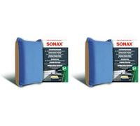 SONAX Éponge pour vitres (1 pièce) Double Utilisation absorbe humidité empêche buée redéposition | Réf: 04171000 (Lot de 2)