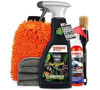Sonax Kit de nettoyage et de scellage pour jantes | Sonax Jantes Beast 500 ml Édition spéciale + Sonax Xtreme Ceramic Quick Detailer 140 ml + pinceau pour jantes + gant de lavage