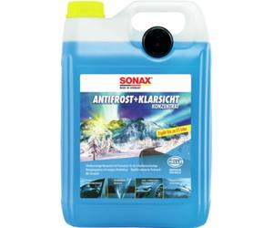 Sonax Lot de 2 x 5 l Nettoyant vitres concentré antigel, pour le nettoyage des vitres et des phares, parfum citron, jusqu'à -30 °