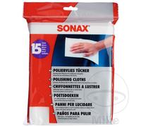 SONAX Paquet de 15 chiffons de polissage en laine