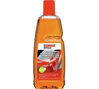 SONAX Shampoing brillant concentré (1 litre) | Shampooing auto pH neutre sans phosphate pour un lavage doux, efficace et brillant sans altérer la cire.