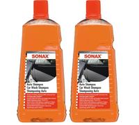 SONAX Shampooing auto (2 litres) concentré, nettoyage rapid et protection de peinture automobile sans phosphate | Réf: 03145410-810 (Lot de 2)