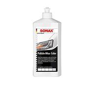 SONAX Vernis avec pigments de couleur blanche et composants de cire (500 ml | Le polish + cire blanche couvre les petites rayures et les protège de la corrosion. À la cire de carnauba.
