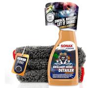 Sonax Xtreme Brilliant Shine Detailer Nettoyant pour peinture de voiture 500 ml + chiffon de polissage, nettoyant pour entretien rapide de la peinture, pour une brillance fraîche avec effet déperlant