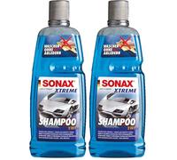 SONAX XTREME Wash+Dry Shampoo (1 L) contient un agent séchant spécial pour sécher la surface sans laisser de traces et sans avoir à utiliser de chiffon | Réf: 02153000 (Lot de 2)