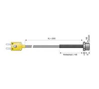 Sonde à visser B + B Thermo-Technik 0625 1445-06 -50 à +400 °C sonde: K étalonné dusine (sans certificat) 1 pc(s)