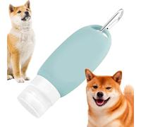 Sonde alimentaire pour chien - Bouteille en silicone de 14,9 cm - Aide à l'alimentation portable - 90 ml - Large ouverture avec mousqueton - Pour shampooing pour chien, nourriture liquide, bain