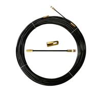 Sonde de câble en nylon de 30 m de diamètre 4 mm avec embouts interchangeables Noir professionnel haute résistance pour câbles électriques