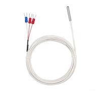 Sonde de capteur de température Pt100 étanche en acier inoxydable 304, conception à trois fils, large gamme de -50 °C à 450 °C, haute précision classe A pour mesure de la température industrielle (1,5