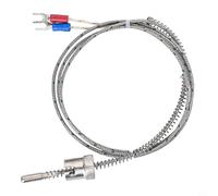 Sonde de capteur de température thermocouple de type J avec anneau circlip et câble en fibre de verre isolé de 1 mètre pour une détection précise de la température
