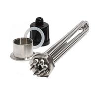 Sonde de chauffage par Immersion tubulaire, filetage DN32 3U, 1 1/4 pouces, vis de terre, élément chauffant 3/4, 5/6/9/12kw, avec accessoire, 1 pièce(WHITE,380V_3KW 190MM 304SUS)