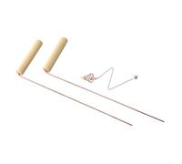 Sonde de détecteur en cuivre pour trouver un trésor d'eau, outil de localisation en métal avec construction en cuivre pur et poignée en bois, compatible