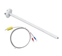 Sonde de four en céramique thermocouple de type K haute température avec blindage en métal et isolation en fibre de verre, mesure -50 à 1300 °C, longueur de câble de 1 m (250 mm)
