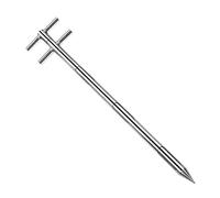 Sonde de grain en acier inoxydable pour ciment et engrais - Fente d'échantillon solide et outil d'échantillonnage rotatif de poudre de sol pour une collecte précise des particules de grain