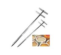 Sonde de grain en acier inoxydable - Trois zones pour ciment et engrais, 48 mm de diamètre, outil d'échantillonnage solide de 1 m pour une analyse précise des grains