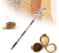 Sonde de grain - Tube d'échantillonnage rotatif double couche en acier inoxydable pour engrais à granulés solides et ciment, 3 emplacements, 1,5 m de diamètre