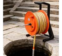 Sonde de Niveau d'eau 10-300 m, jauge de Profondeur à Ruban d'acier avec avertisseur sonore à LED pour puits, Outil de Mesure précis des eaux souterraines pour Les Professionnels