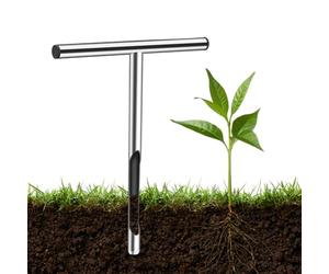 Sonde de sol - Outil d'échantillonnage du sol, acier inoxydable robuste, poignée ergonomique en T, facile à utiliser | Accessoire kit test, jardin, ferme, pelouse, agriculture, horticulture, mes