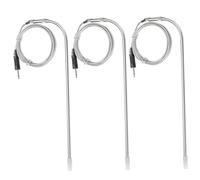 Sonde de température, 3 sondes de thermomètre à viande résistantes à la chaleur avec prise 3, 9 mm, sonde température barbecue étanche pour barbecue camping