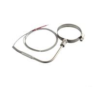 Sonde de température à angle droit de type EGT thermocouple 80 × 5 mm, -100 °C à 1250 °C, câble en fibre de verre blindé en maille d'acier inoxydable, 1 m pour mesure et test de température
