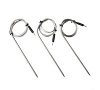 Sonde de température de rechange compatible avec IBBQ-4T IRF-4S BBQ | Lot de 3 câbles de 130 cm, plage de 0 à 300 °C, précision ± 1 °C, surveillance continue 0-250 °C, pièces de rechange