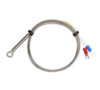 Sonde de température de type K en fil métallique de 1/2/3/4/5 m - Trou de 4 mm - Sonde de 0 à 600 °C - Sonde haute température - Thermocouple