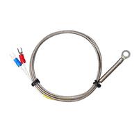 Sonde de température de type K en fil métallique de 1/2/3/4/5 m - Trou de 4 mm - Sonde de capteurs de 0 à 600 °C - Sonde haute température