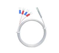 Sonde de température en acier inoxydable thermocou Résistance thermique Sonde de température de ligne de température de classe A Capteur de température PT1000 à quatre fils et 4 câbles(Pt1000 1m cable